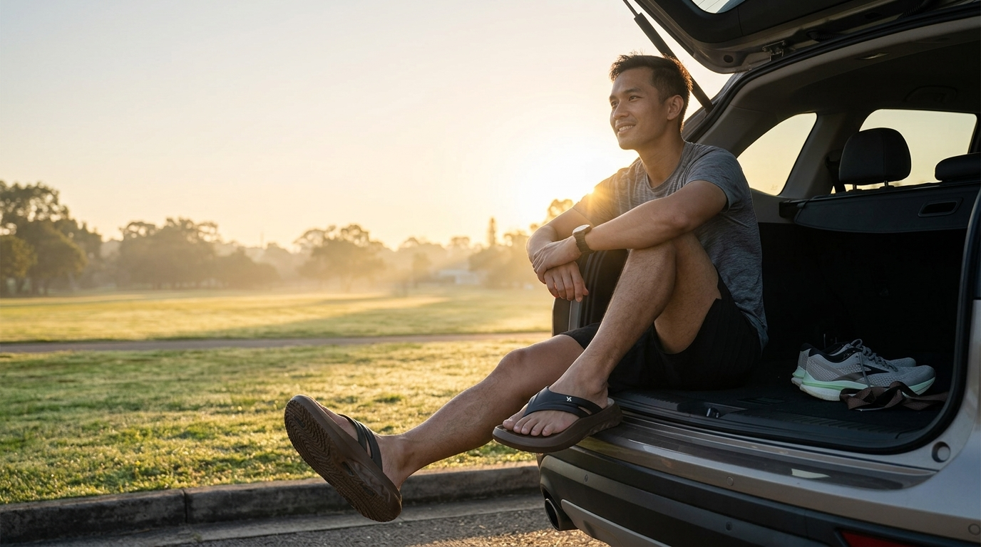 Recovery Selesai Lari: Kenapa Sandal Jepit Biasa Gak Cukup?